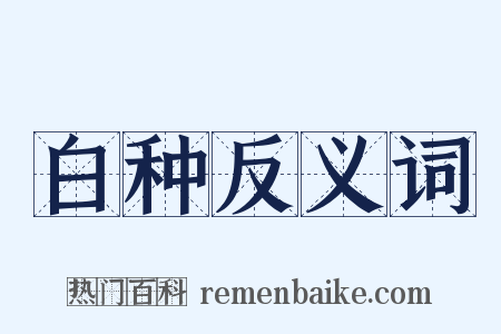 白种反义词是什么意思的图片